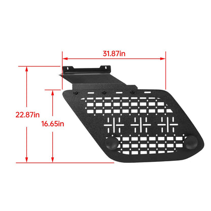 Solid Spare Rear Window Molle Panel Storage System Exterior Rack For Toyota 4Runner 10-24