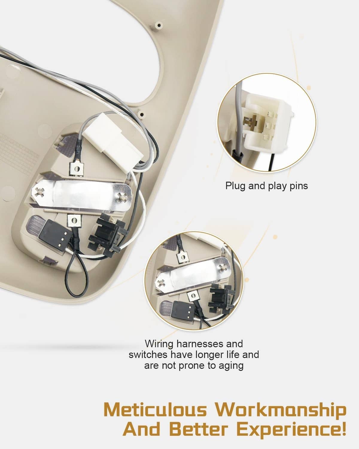 Solidspare Interior Map Light Overhead Roof Console for 2002-2010 Dodge Ram 1500 2500 3500