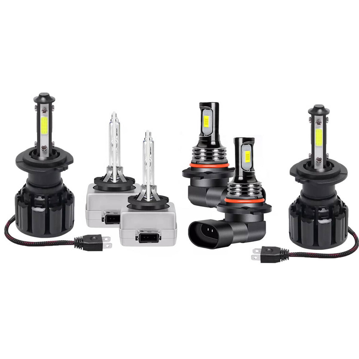 Solidspare For Cadillac Escalade 2007-2008 COMBO LED/HID Headlight hi/lo+Fog Light 6 Bulbs