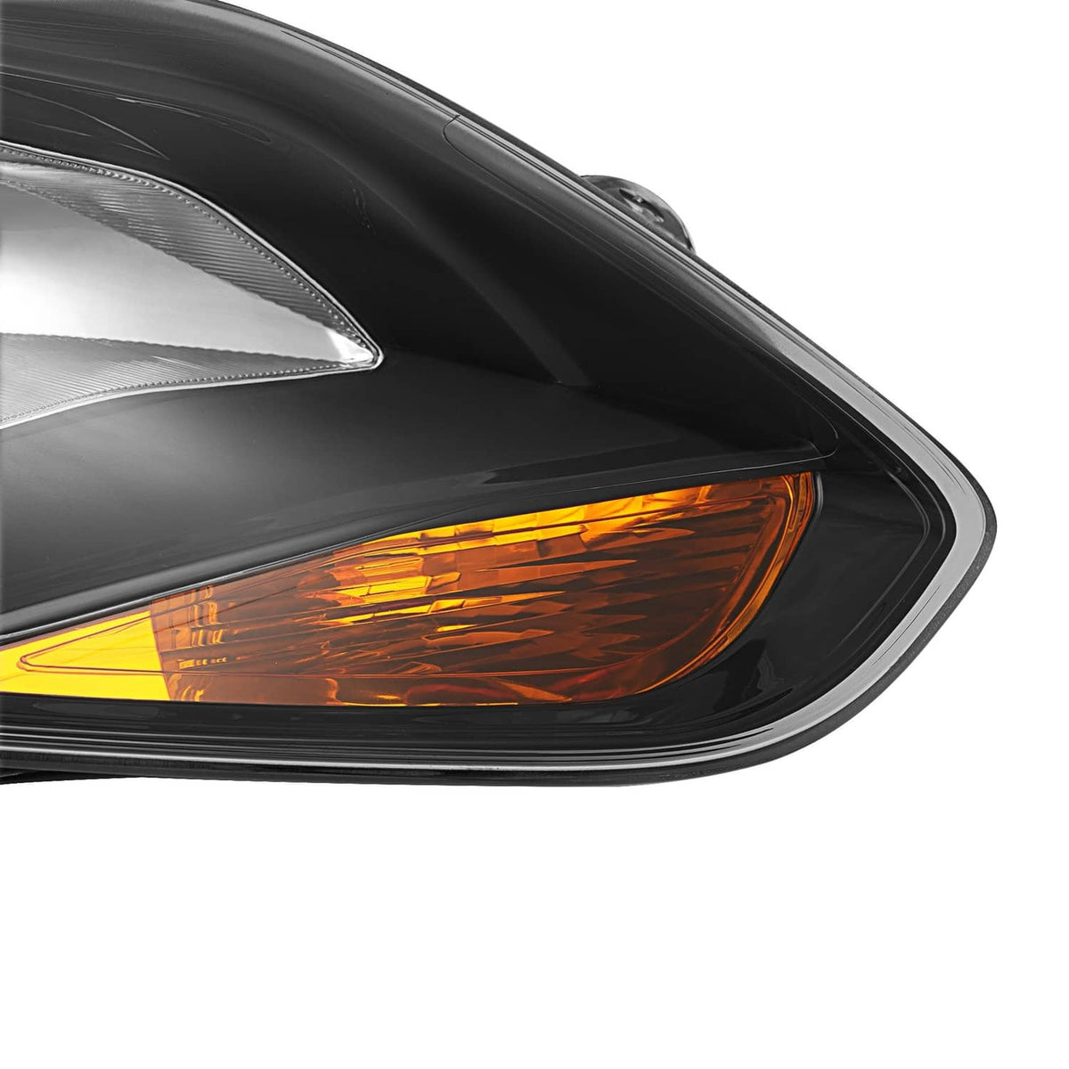 Solid Spare Black Right Passenger Side Headlight Clear Lens Halogen For Ford Focus 2012-2014
