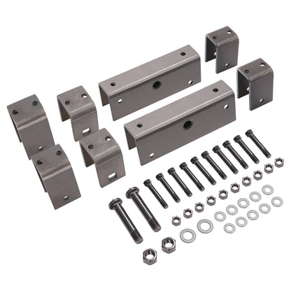 Solidspare 2" Slipper Spring Tandem Axle Hanger Kit w/ 2 Equalizer Bolts For Trailer