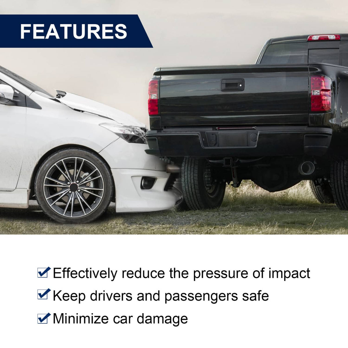 Solidspare Black Rear Step Bumper without Sensor Hole For 14-18 Chevy Silverado Sierra 1500