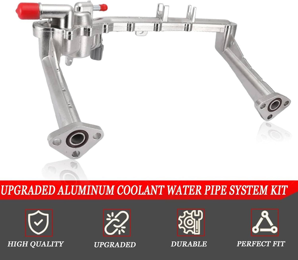 Solidspare New Upgraded Metal Coolant Water Pipe System Kit For Land Rover Jaguar 5.0L