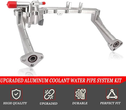 Solidspare New Upgraded Metal Coolant Water Pipe System Kit For Land Rover Jaguar 5.0L