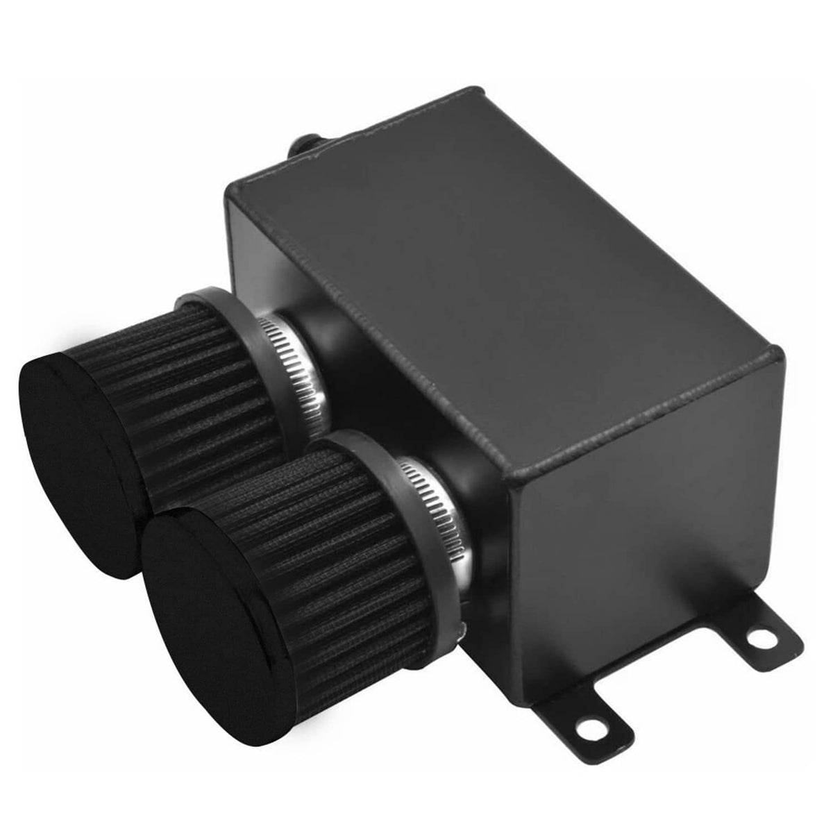 Solidspare AN10 -10AN Oil Catch Can Reservoir Tank 2 Port Dual Breather Filter Baffled Kit