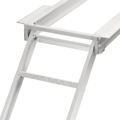 Solidspare 4 Step Pontoon Under Deck Boat Ladder Aluminum Under-Boat Mount , Silvery