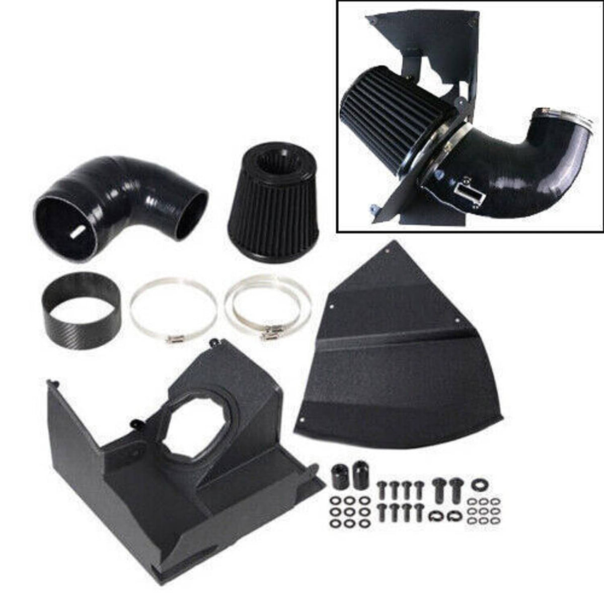 Solidspare Cold Air Intake Kit Black For 2019-2022 BMW 320I 330I G20 G21 2.0L L4 B48 Engine