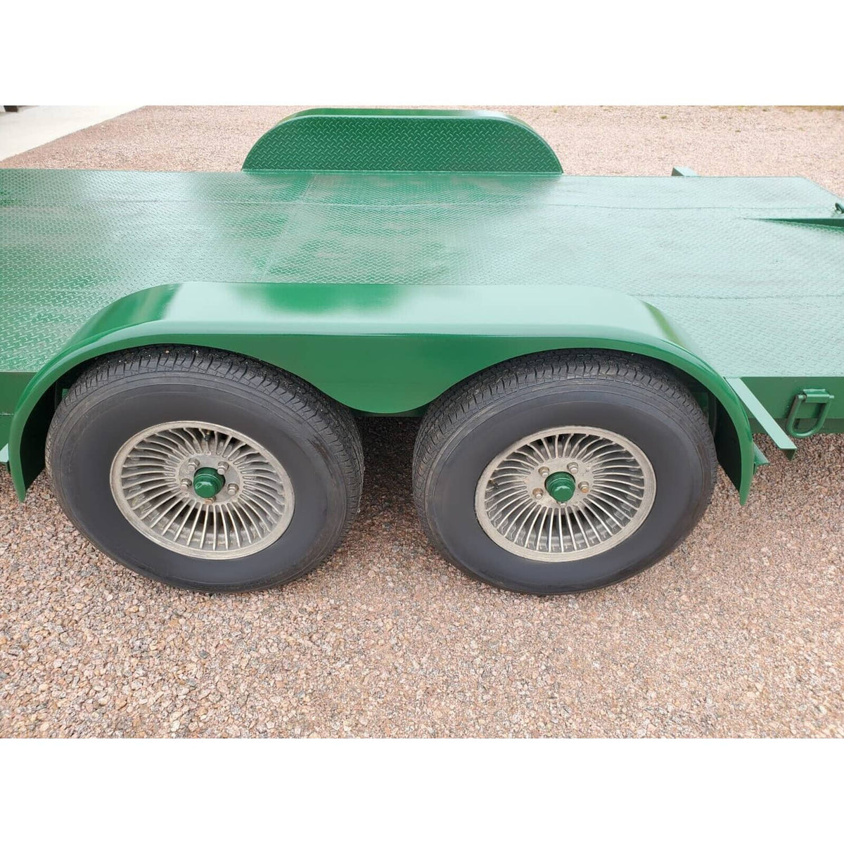 Solidspare 2PC Tandem Axle Trailer Fenders Teardrop Round For 13" 14" 15" Enclosed Trailers