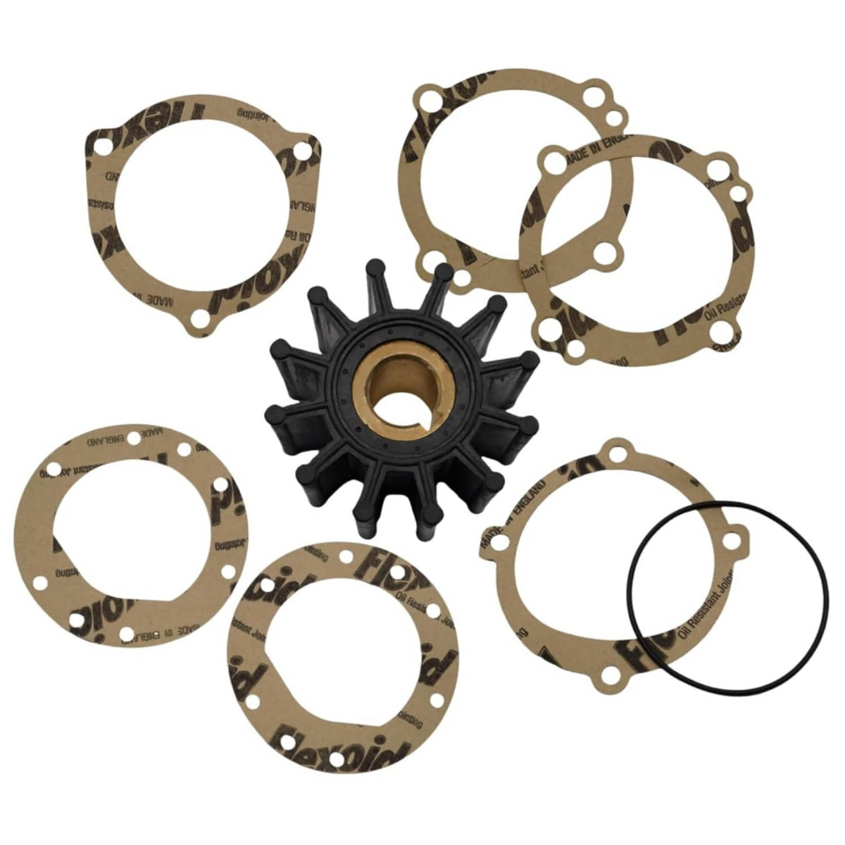 Solid Spare Raw Sea Water Pump Impeller Kit For Sherwood 10615K VOLVO 835874 Oberdorfer 8922