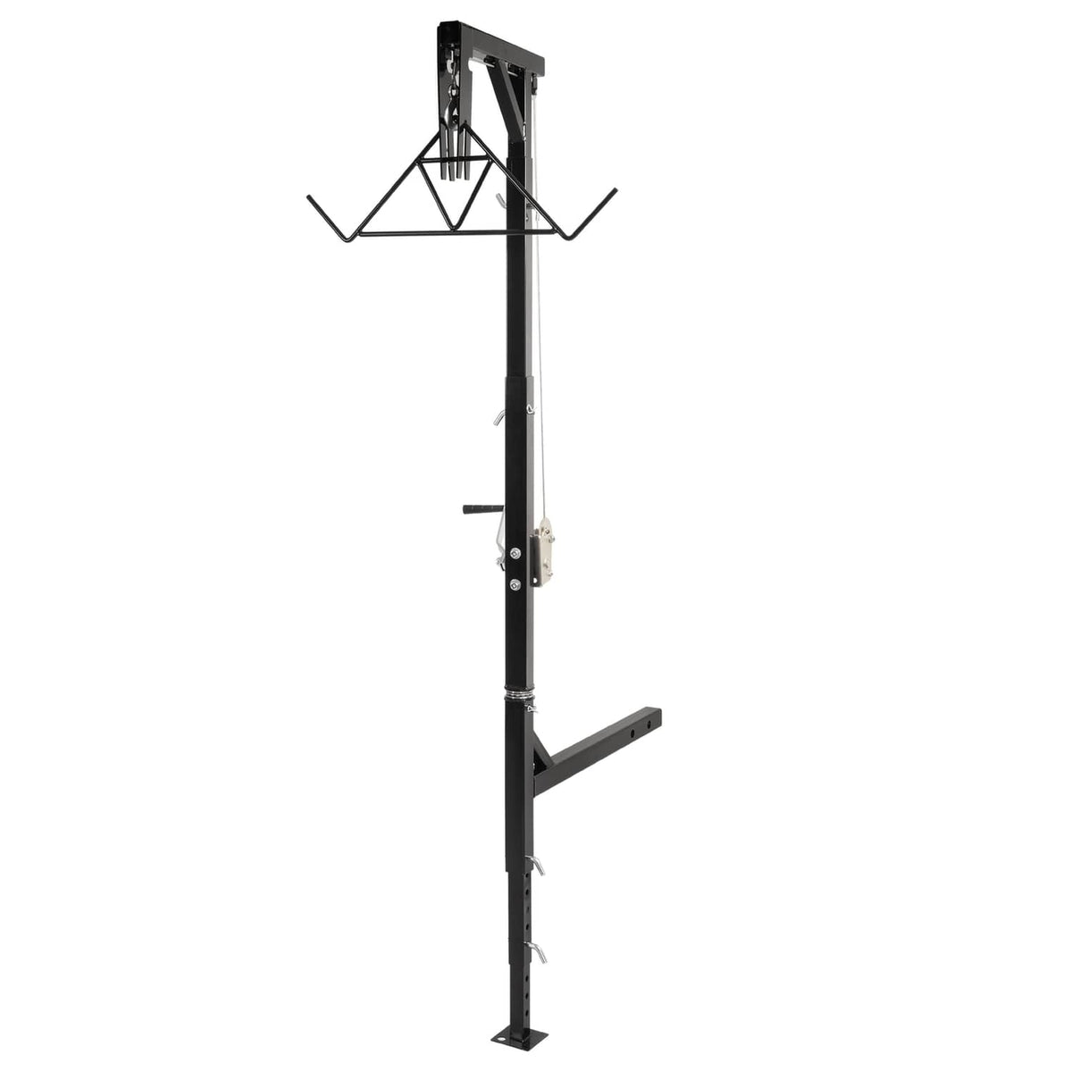 Solid Spare 600lb Truck Hitch Game Hunting Deer Hoist w/ Winch-360 Swivel 2" Hitch Receiver