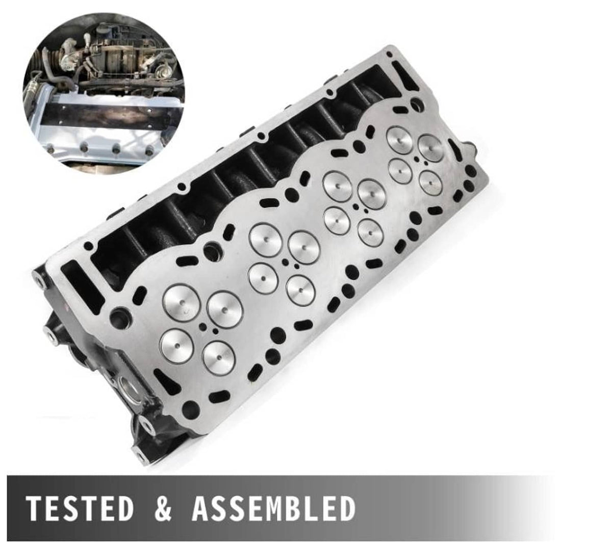 Solidspare 2x Cylinder Heads Powerstroke 6.4L Fit for 2008-2010 Ford F250 F350 F450 F550