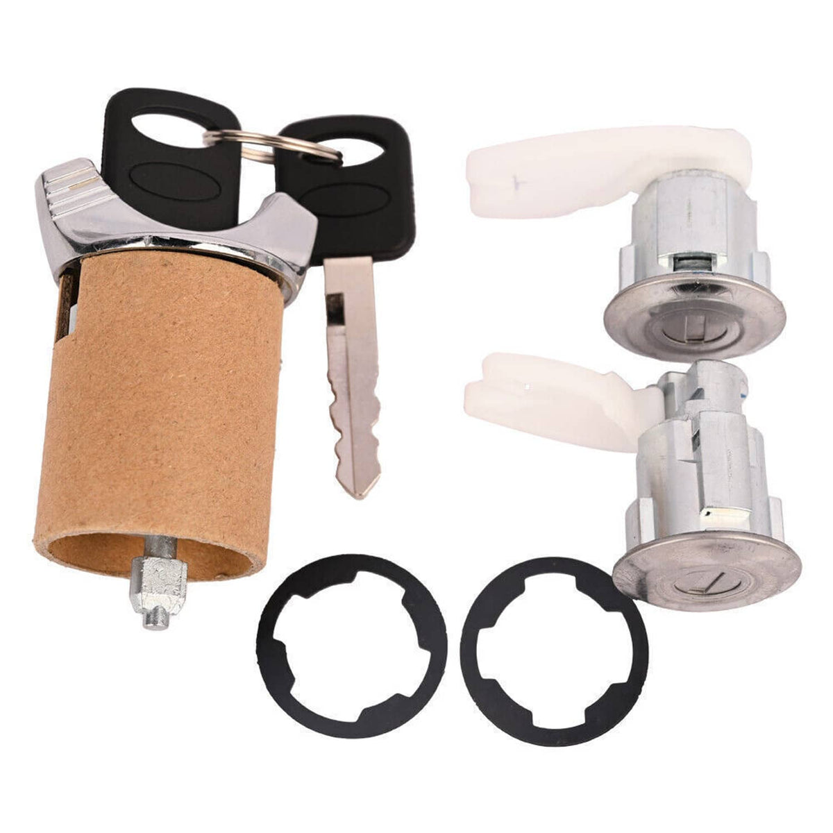 Solidspare Ignition & Door Lock Cylinder Set For 92-96 Ford Bronco F-150 250 350 Keyed Alik