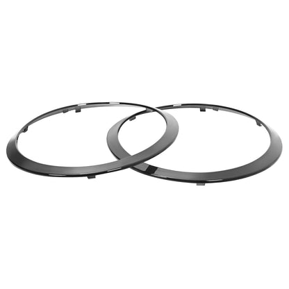 Solid Spare Black Headlight Trims Ring Bezels Cover Pair For Mini Cooper R55 R56 2007-2015