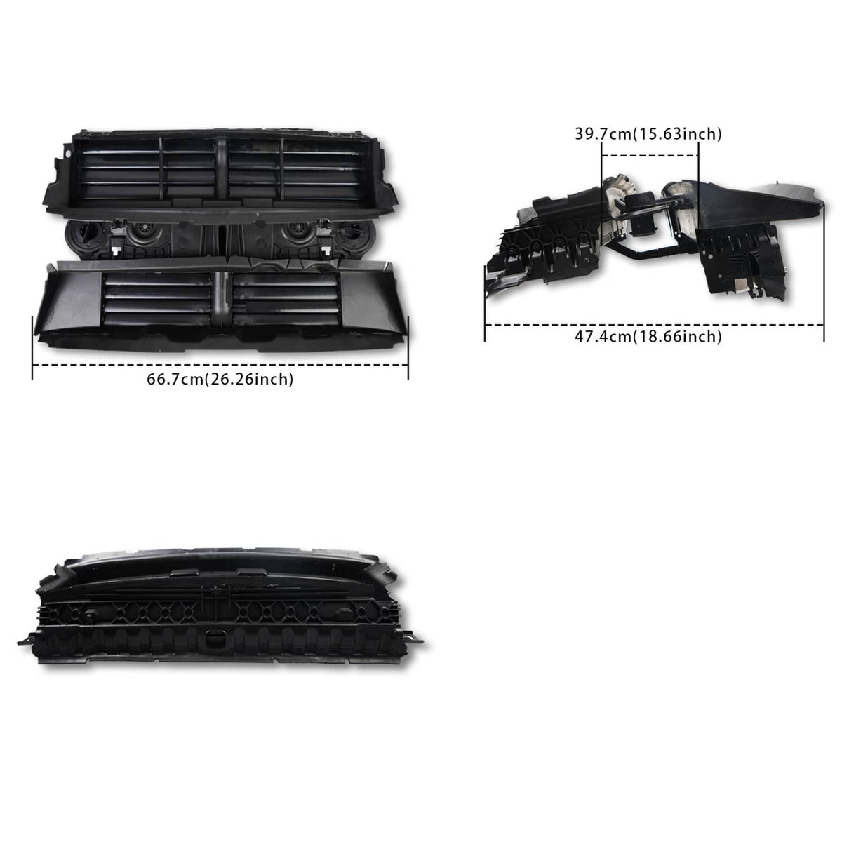 Solidspare Front Active Control Grille Shutter Assembly W/Motor for 2017-2019 Ford Escape