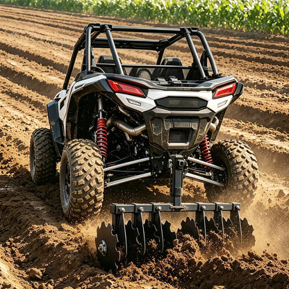 Solidspare 34" Disc Plow Harrow w/ 2-inch Receiver Hitch 8-blade disc For Tractor ATV UTV