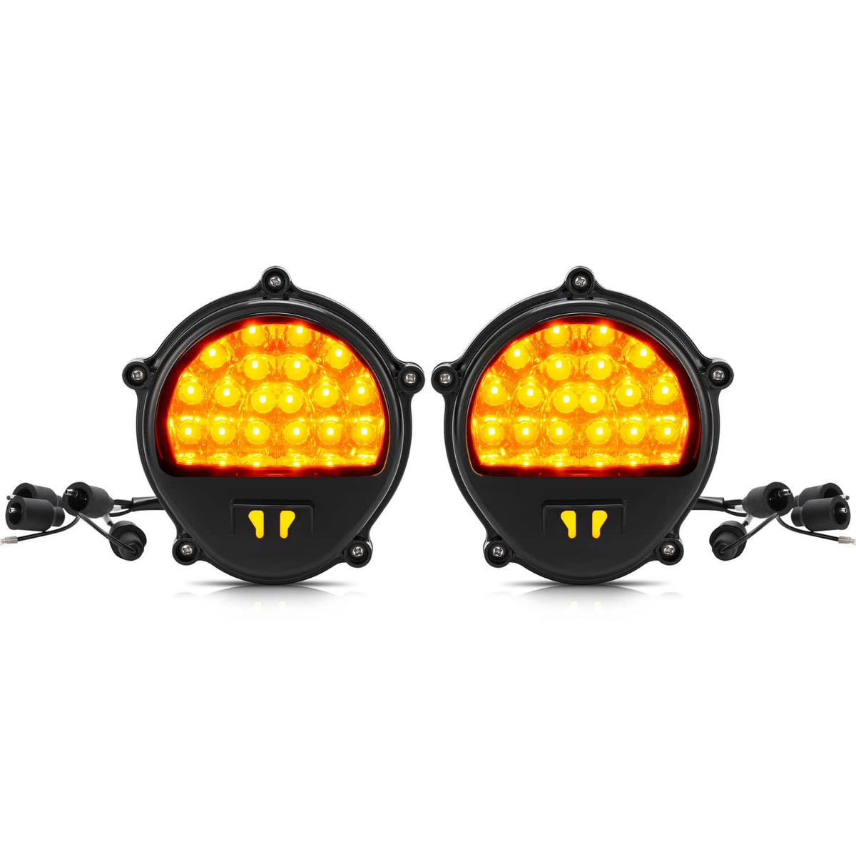Solid Spare 2PCS LED Front Amber Turn Signal Parking lights For Humvee M35 M998 #12422957