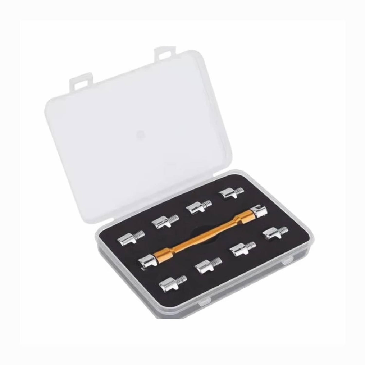 Solid Spare Universal Motorcycle Wheel Spoke Wrench CNC Kit Repair Tool Gold Tone 5.0-6.8