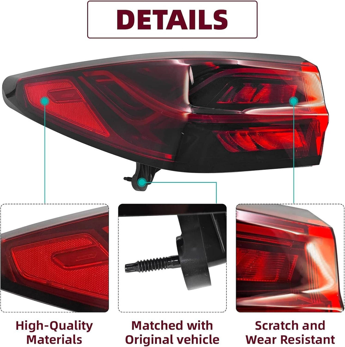 Solidspare Pair Right+Left LED Tail Lights For 2023-2025 Chevrolet Blazer 87836075 86508679