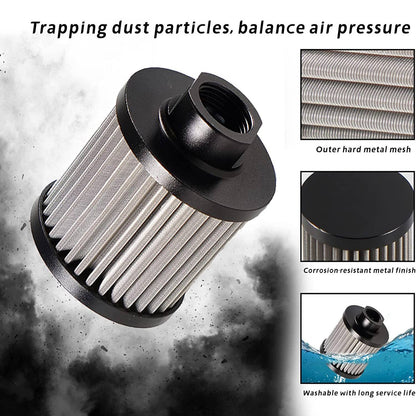 Solidspare 1L Oil Catch Can Reservoir Tank Breather Filter Baffled w/ 10AN Fuel Line Kit
