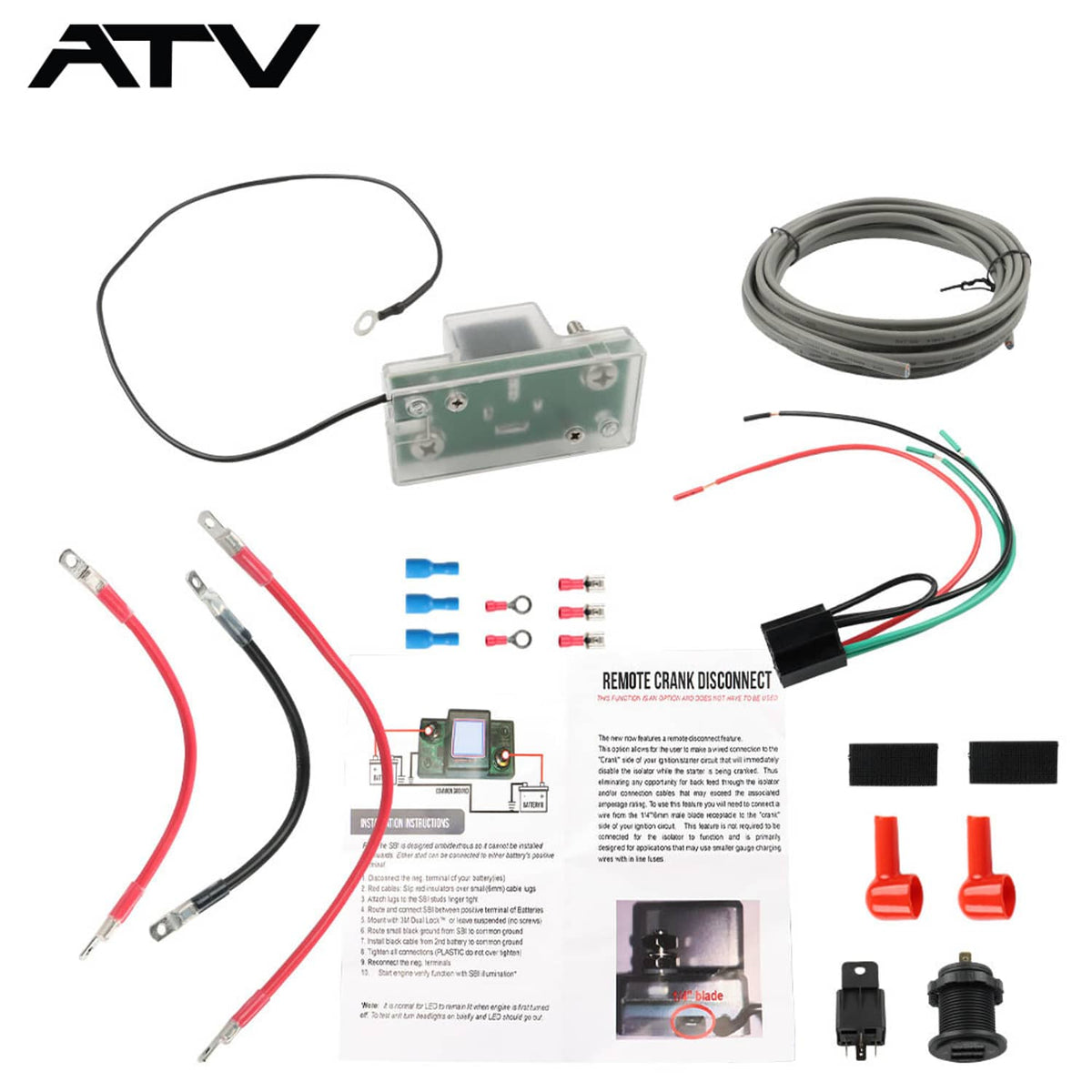 Solidspare For Honda Pioneer 1000/700/500 UTV-SBI-CM ATV Dual Battery Connect & Monitor