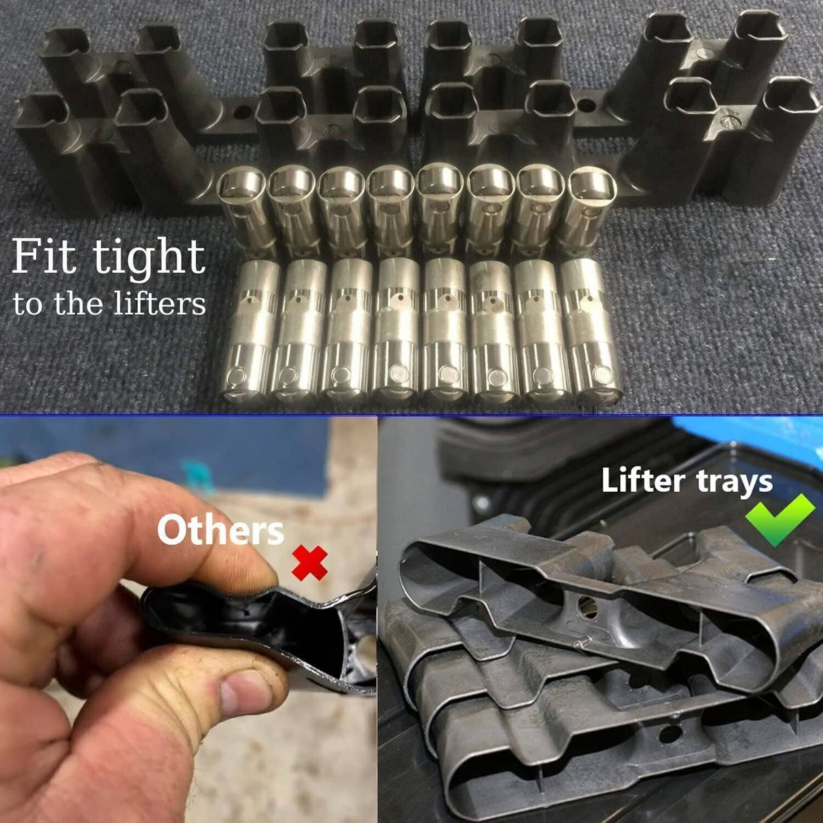 Solidspare Set GM LS7 Lifters & Guide Trays For Chevy GMC LS/LQ 4.8 5.3L 5.7L 6.0L 6.2L