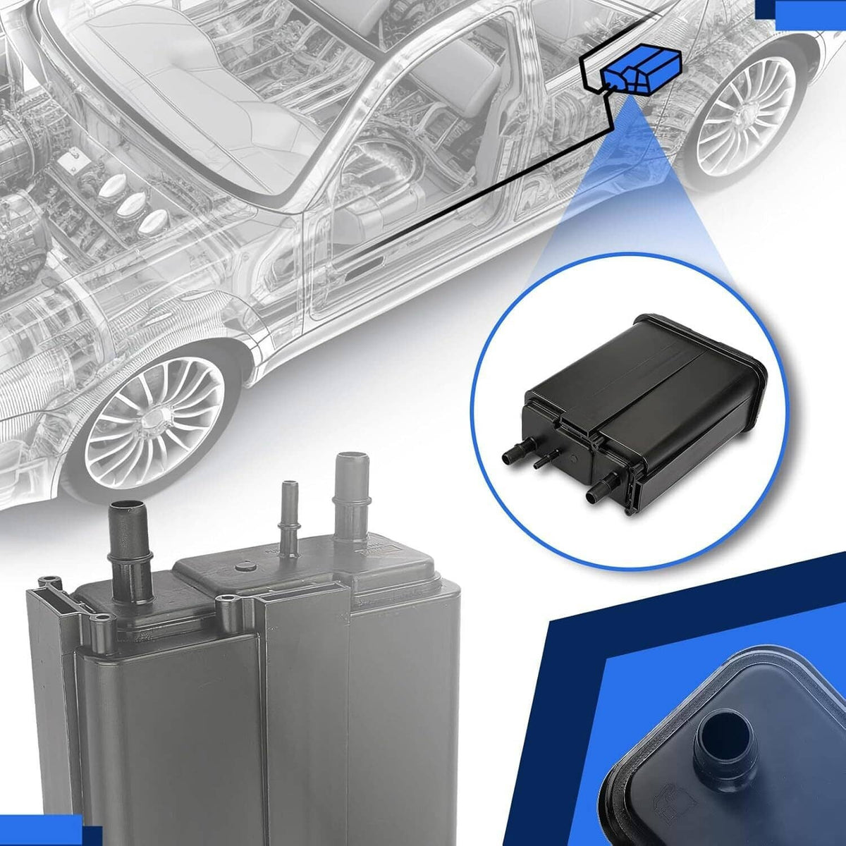 Solidspare New Fuel Vapor Charcoal Canister for Buick GMC Chevrolet Blazer 17113682 911-267