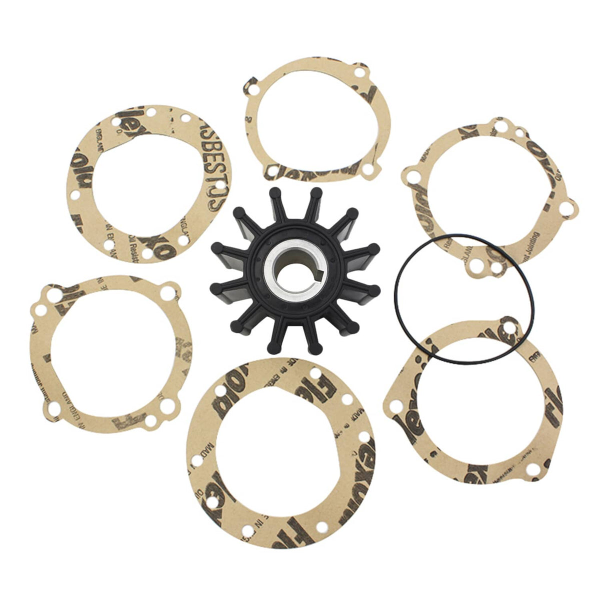 Solid Spare Water Pump Impeller Kit For Sherwood 10615 10615K ONAN 132-0349 CEF 500120 Ancor