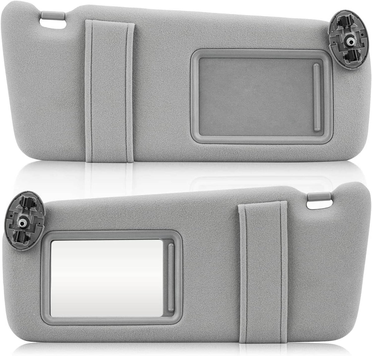 Solidspare Pair Sun Visor Left & Right Side Without Sunroof Gray For Toyota Camry 2007-2011