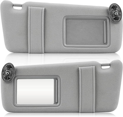 Solidspare Pair Sun Visor Left & Right Side Without Sunroof Gray For Toyota Camry 2007-2011