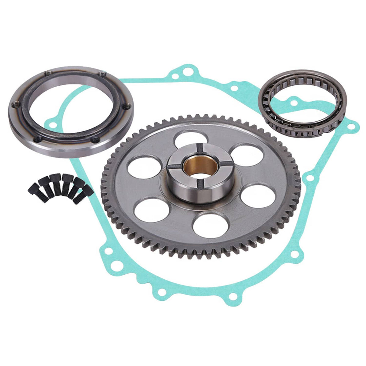 Solidspare For Yamaha Grizzly 660 YFM660 4X4 Starter Clutch & Gear Idler & Gasket 2003-2008