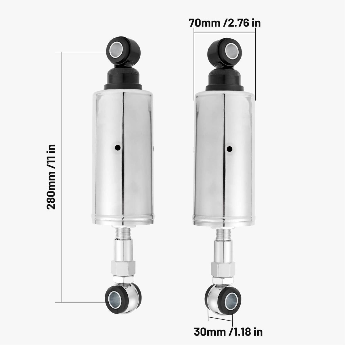 Solidspare Rear Shocks Set Adjustable Height For Harley Heritage Softail Models 1989-1999
