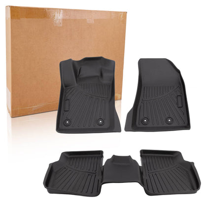 Solidspare Floor Mats All-Weather TPE 1st&2nd Row For Jeep Compass 2017-2025 All Weather