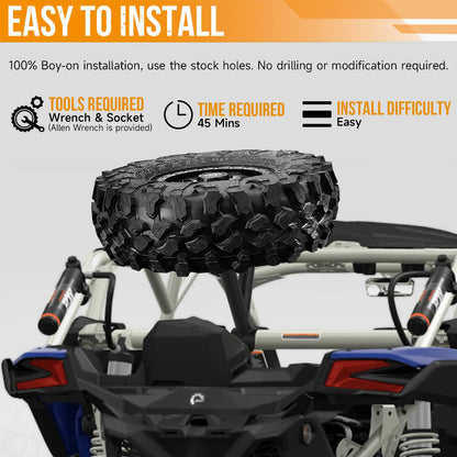 Solidspare For Can Am Maverick X3 /Max /Turbo/R 2017-2025 Spare Tire Carrier Mount Rack UTV