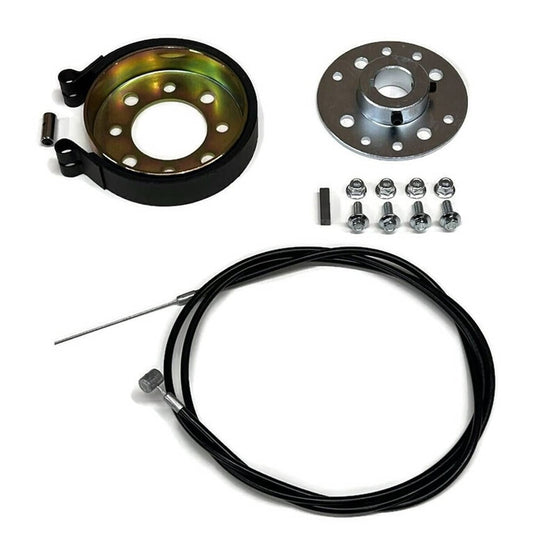 Solid Spare 4" Brake Band, Drum Hub and Cable Kit for Go Kart Mini Bike ATV Quad For 1" Axle