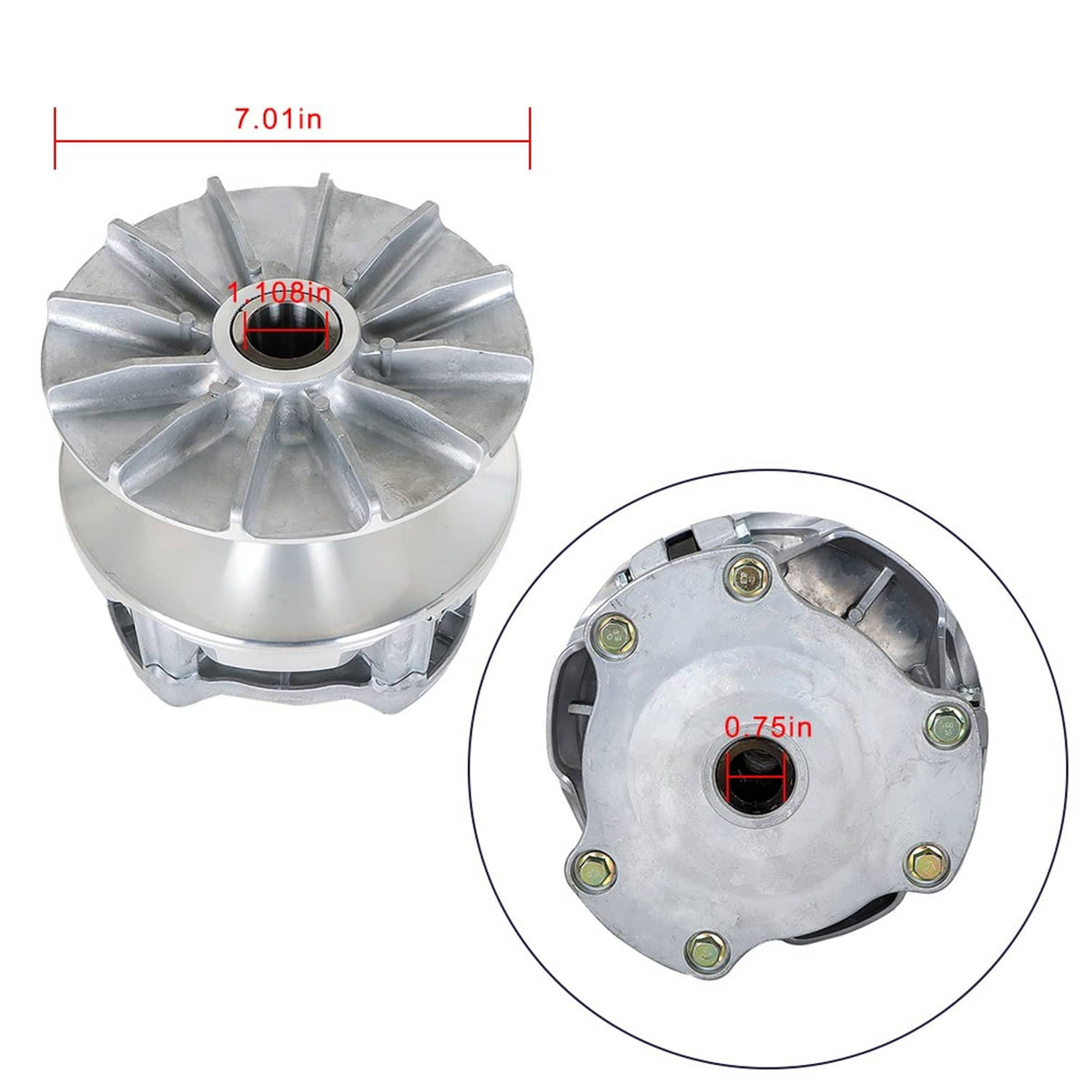Solidspare New Primary Drive Clutch Assembly For Polaris Sportsman 500 / 500 HO 1996-2013