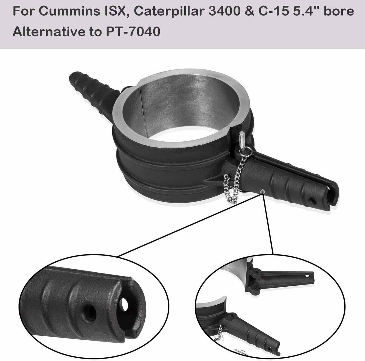 Solid Spare 7040 Piston Ring Compressor Tool 5.4" Bore for Cummins ISX,Caterpillar 3400,C-15