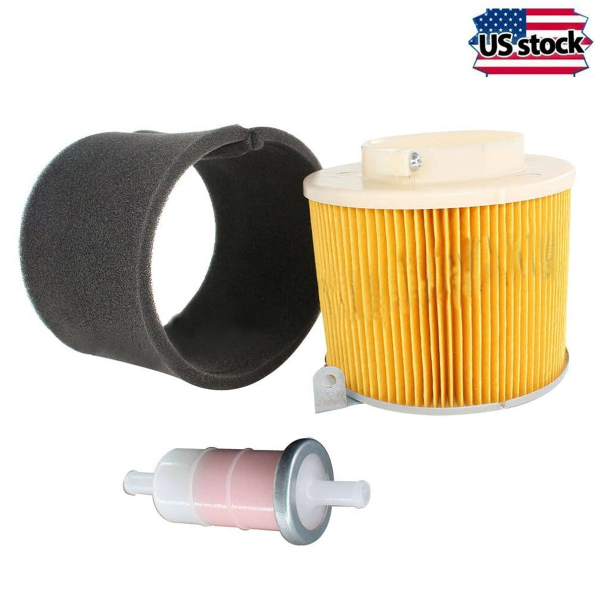 Solidspare Air Filter+Fuel Filter Kit For Kawasaki Mule 500 520 550 600 2500 2520