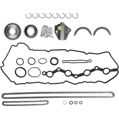 Solidspare For Kia 2.4L Overhaul Rebuild Kit Piston Gasket & Crankshaft Rods Timing Chain