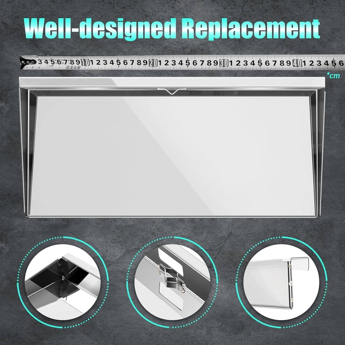 Solidspare A10-902 Rectangular Grill Serving Shelf w/ Removable Cutting Board for 9” x 18"