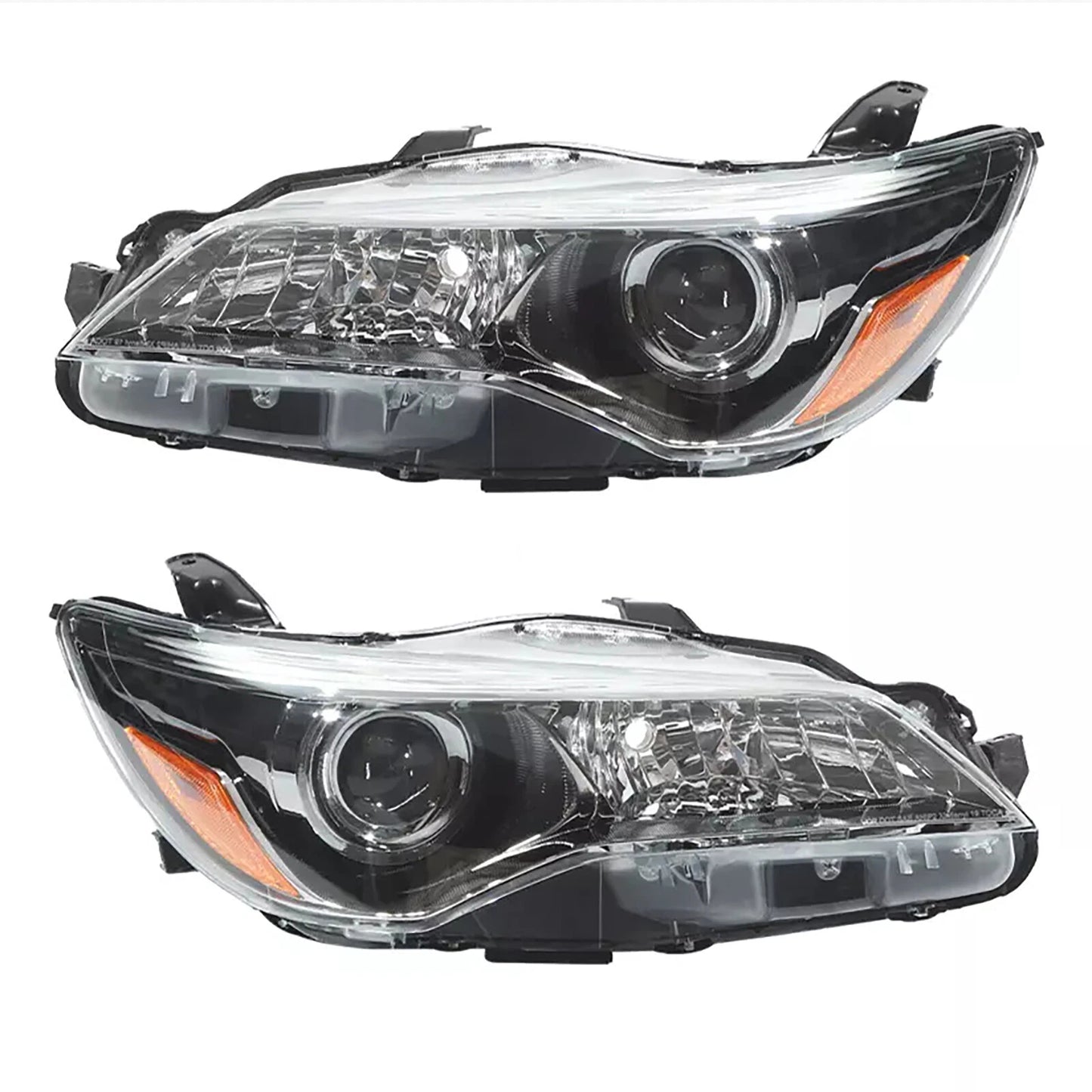 For 2015-2017 Toyota Camry LE SE Left+Right Halogen Headlamp Black Headlight Set