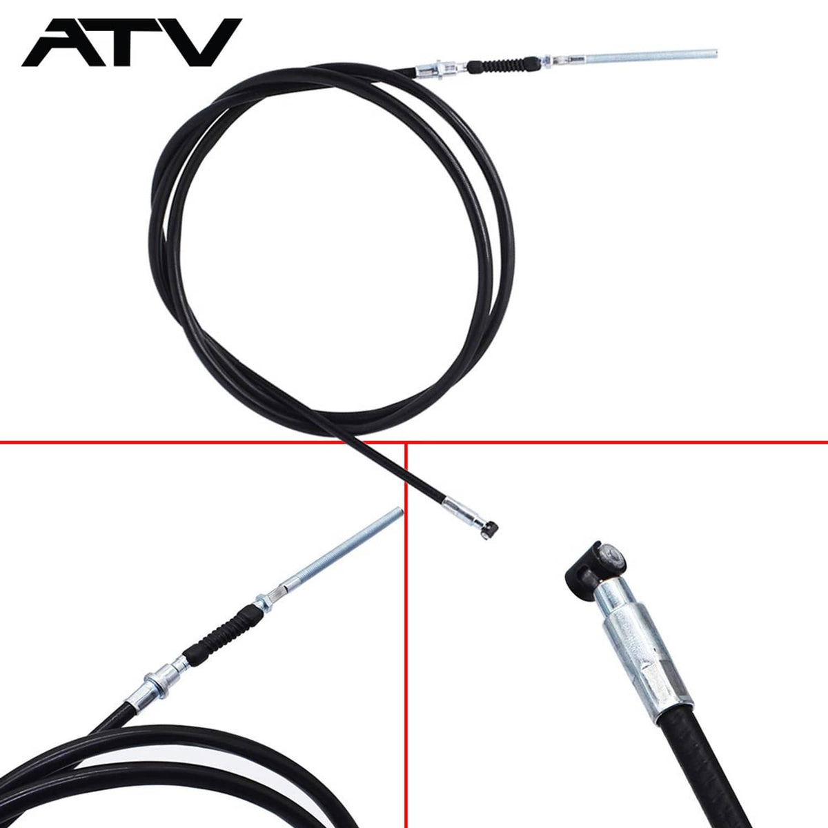 Solidspare 3HN-26341-00-00 Rear Brake Cable for Yamaha Big Bear 350 YFM350FW 4x4 1987-1997