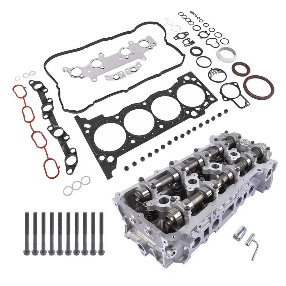 Solidspare Cylinder Head & Bolts & Gasket Set Fits Toyota 2.7L 2TR Tacoma 4Runner 2005-2015