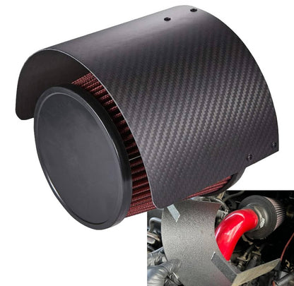 Solidspare Air Intake Filter Heat Shield Cover+3'' Air Filter For Racing Car 2.5" To 5.5"
