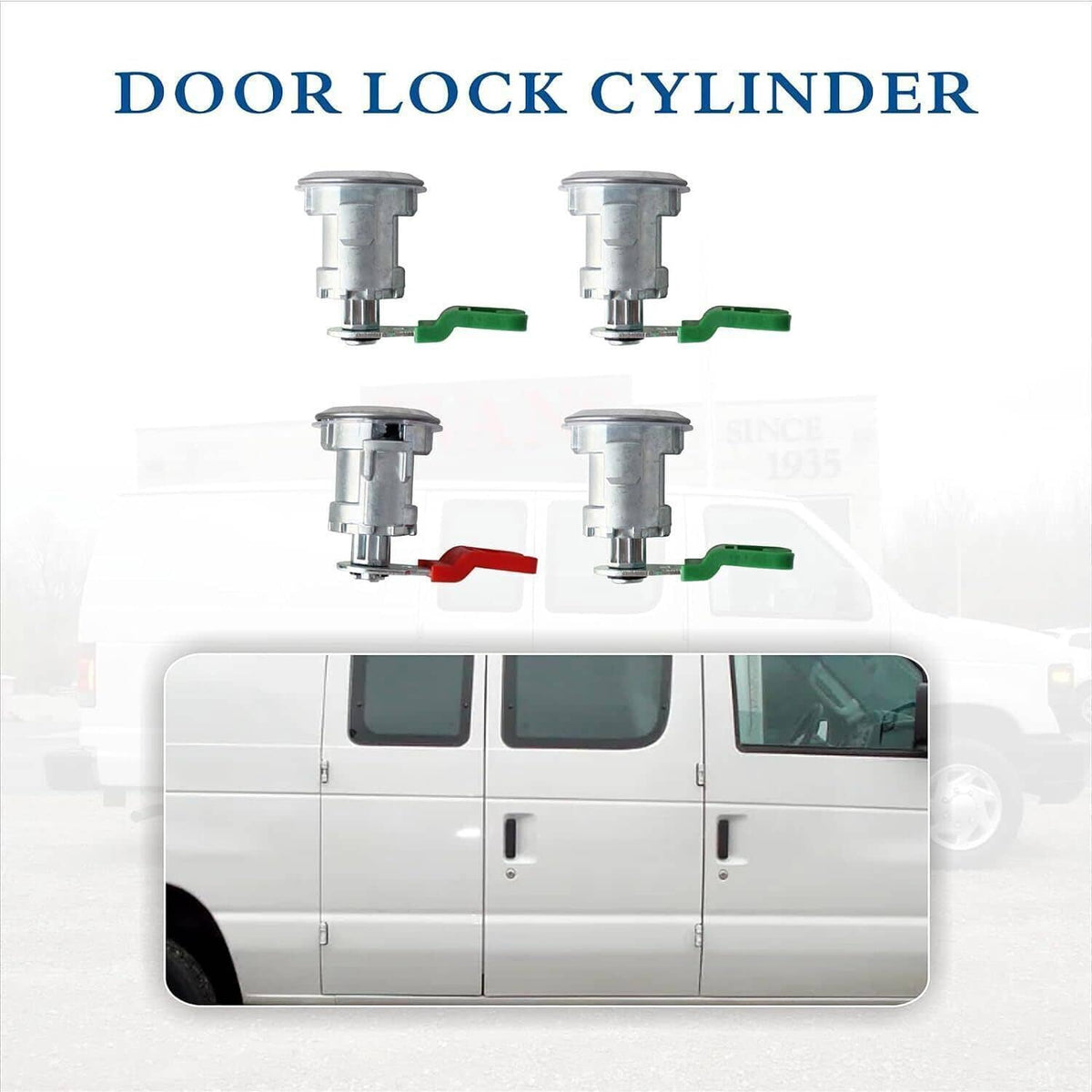 Solidspare Ignition & Door Lock Cylinder KEYED ALIKE For Ford Econoline Van E150 E250 E350