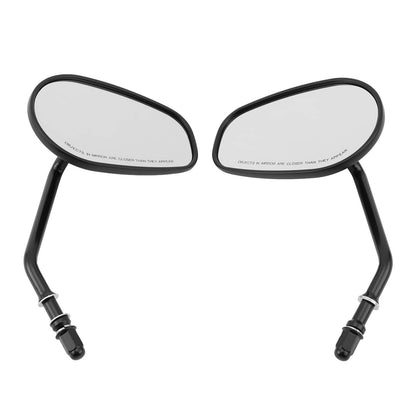 Solidspare Matte Black Rearview Mirrors For Harley Sportster Softail Touring Dyna Street XG