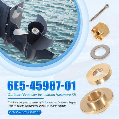 Solidspare 6E5-45987-01 Propeller Installation Hardware Kits for Yamaha Outboard 150-300HP