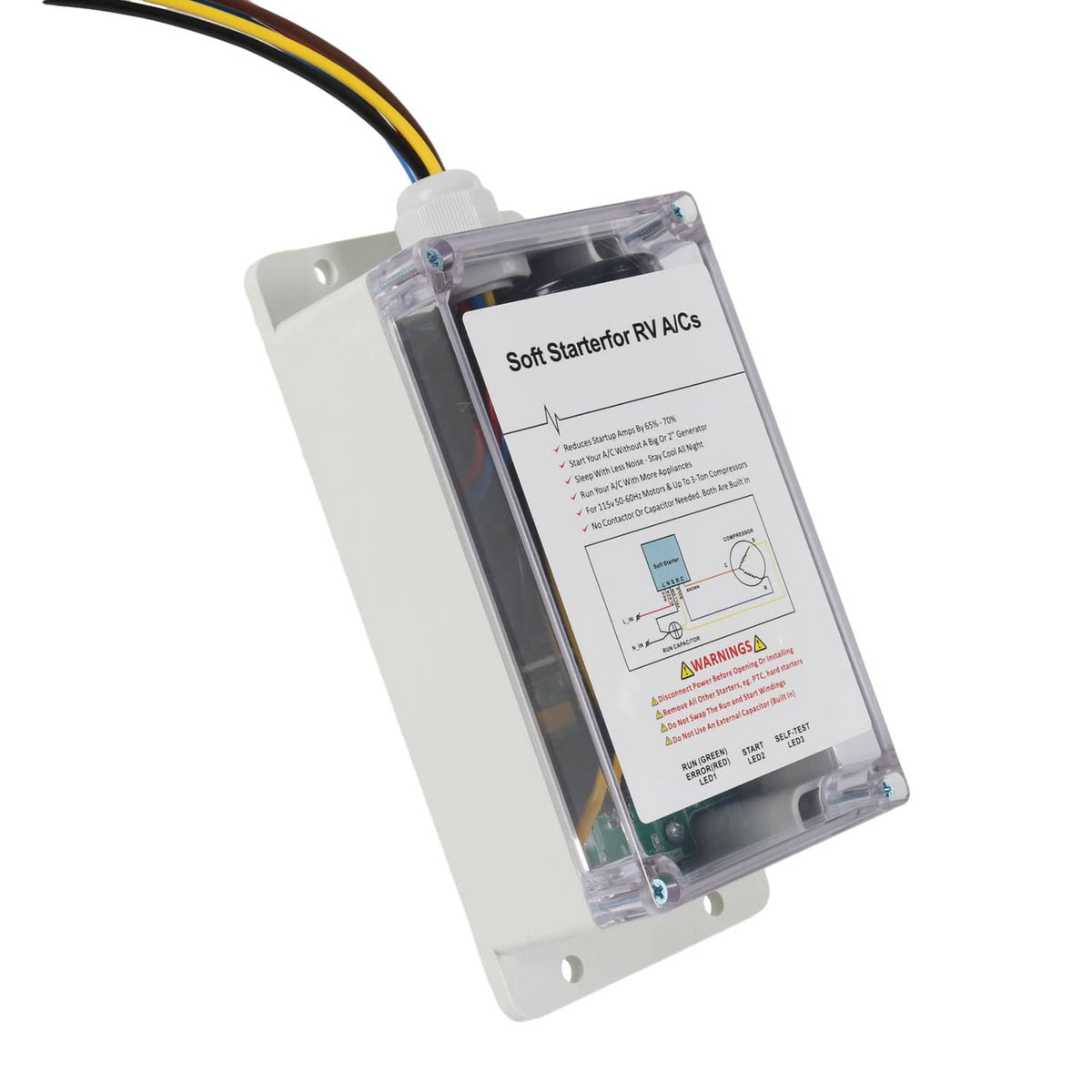 Solidspare A/C Soft Starter Smart Control Kit Enables Easy Start an A/C & Appliances on RV