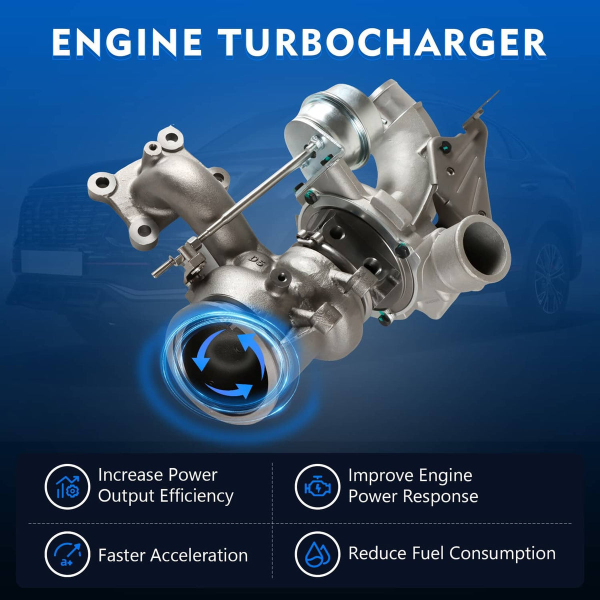 Solidspare Turbo Turbocharger For 2012-2015 Ford Edge SE 2.0L 53039880270 53039700270