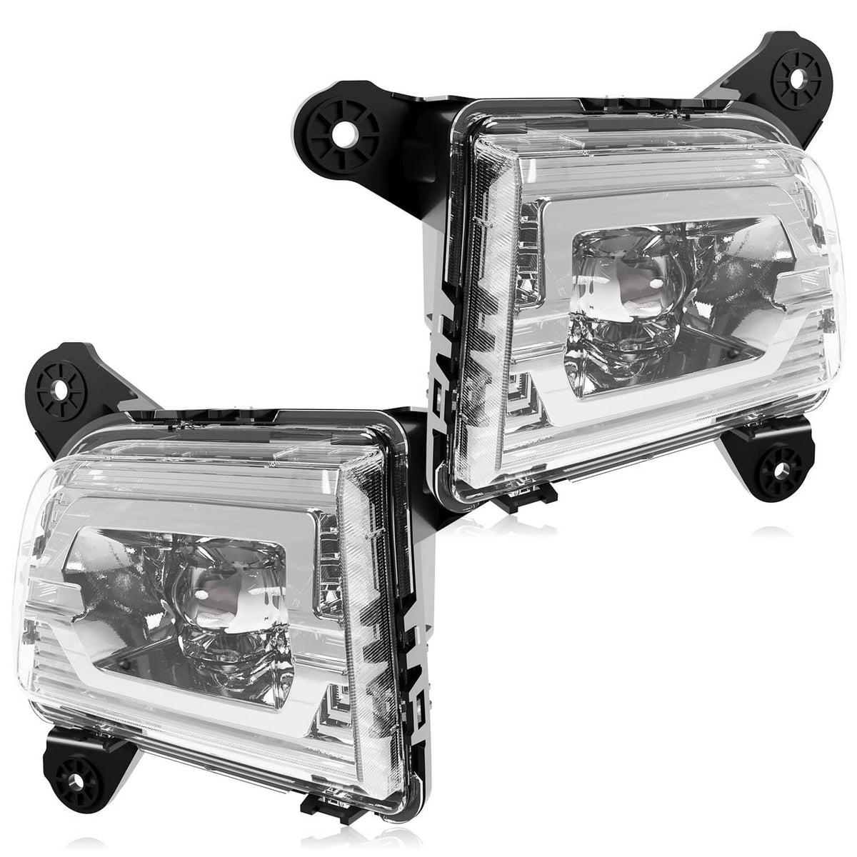 Solid Spare For 2019 2020 2021 2022 Chevy Silverado 1500 2500HD 3500HD LED Fog Lights Lamps