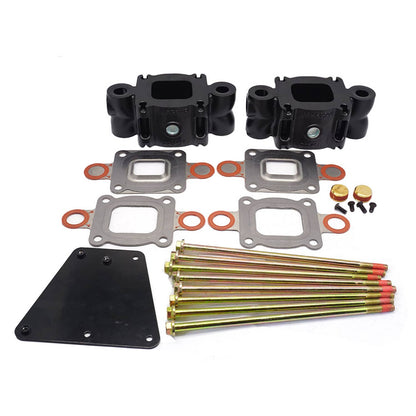 Solid Spare 3Inch Dry Joint Exhaust Closed Cooling Spacer Kit For Mercruiser V6 V8 864929A4